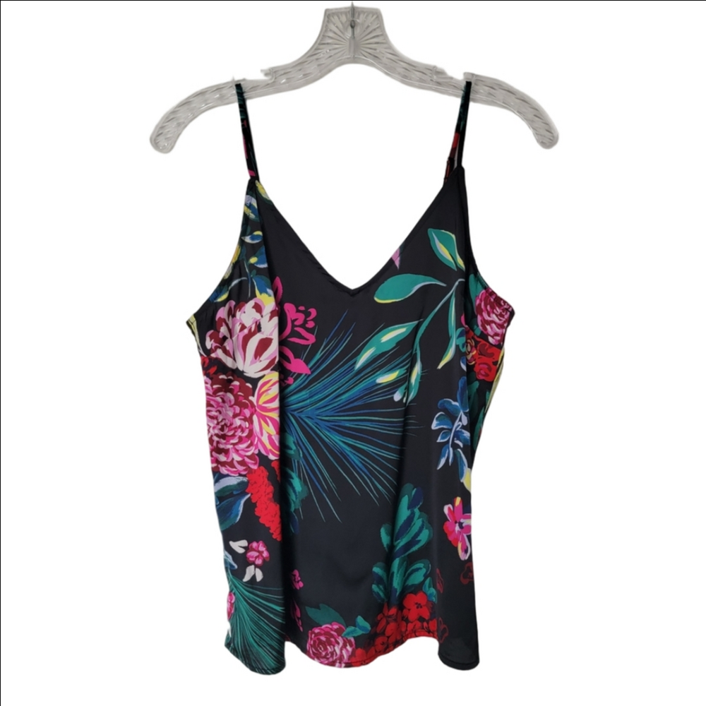 Stars Above Black Floral Camisole